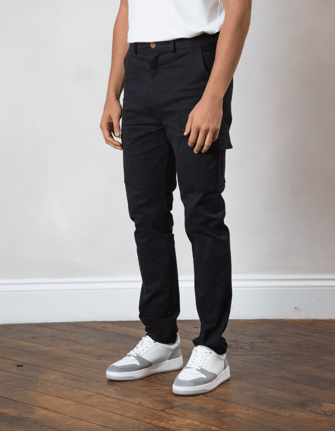Men's Black Cotton Cargo's, Cargo Pants for Men