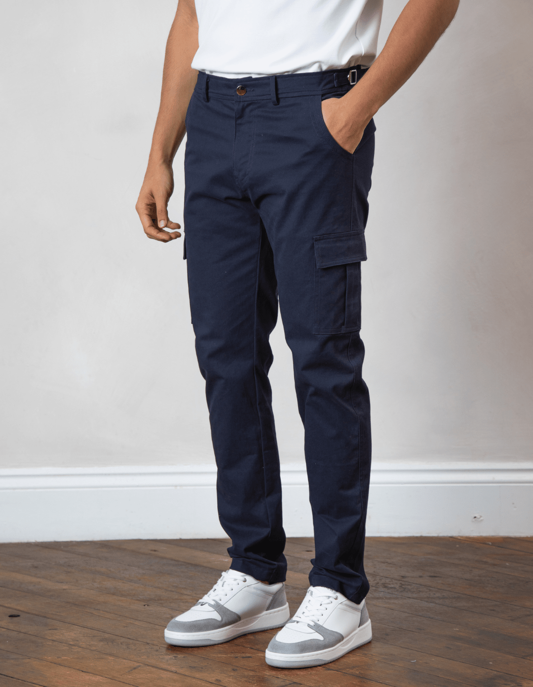 Navy skinny cargo deals pants