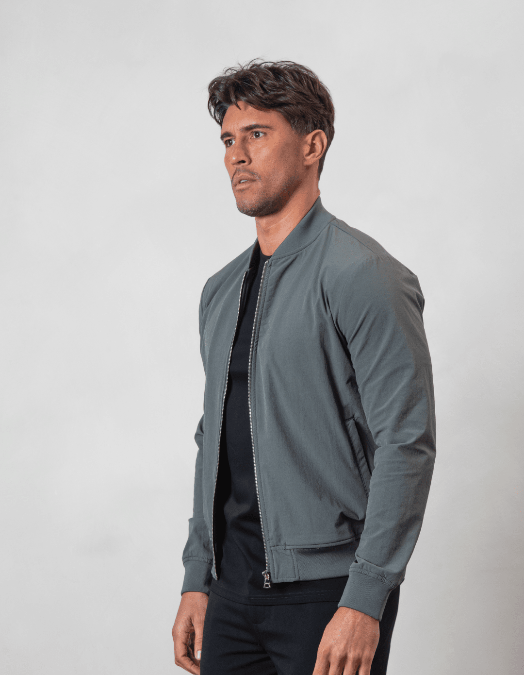 Light sales grey bomber