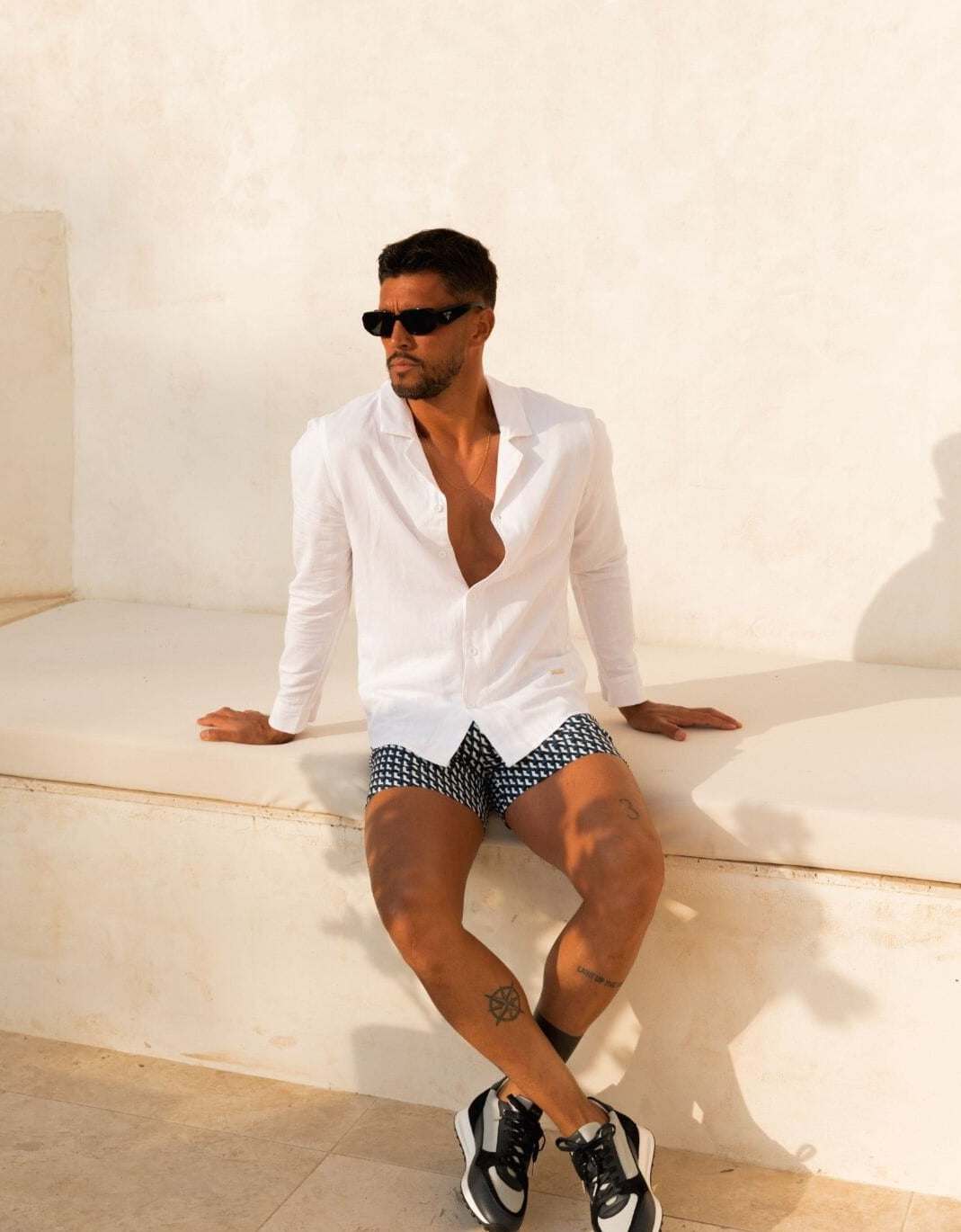 Klarna Pay Buy Now Pay Later Mens Clothes Uk White Linen L/S Shirt