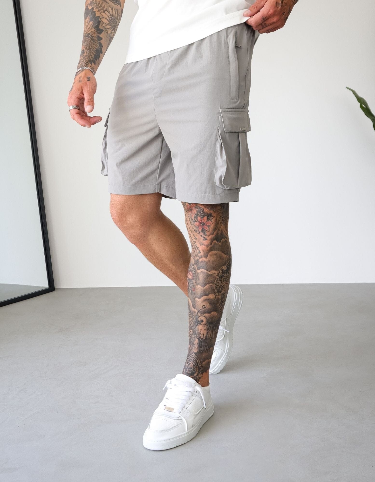 mens woven cargo shorts