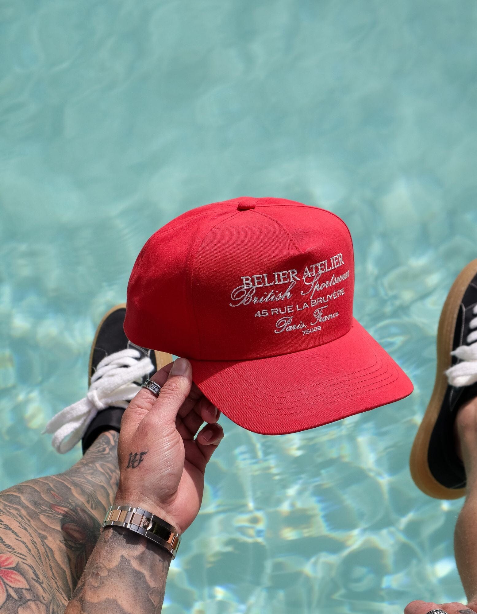 Men's Red Atelier Cap Headwear for Men Keeping you look your