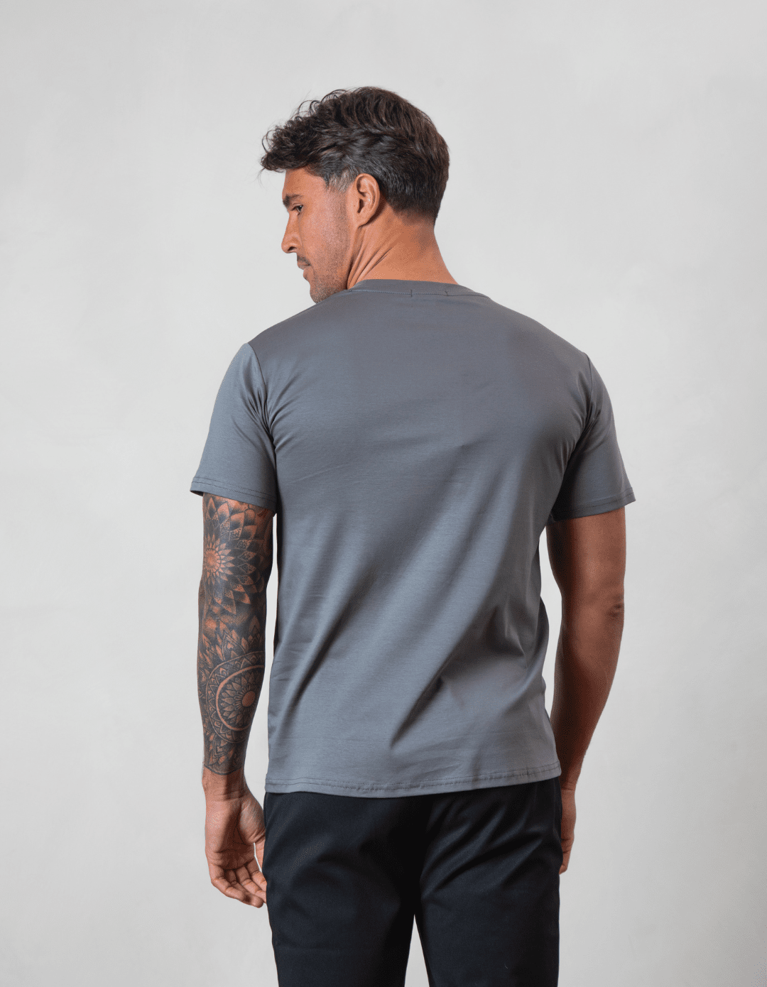 Grey Mercerised T-Shirt