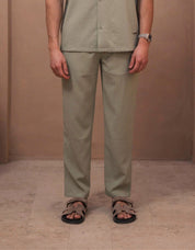 Hassan Seersucker Trouser - Sage