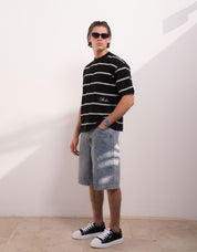Jordan Oversized Stripe T-Shirt - Black