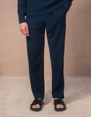 Harrison Textured Trouser - Navy
