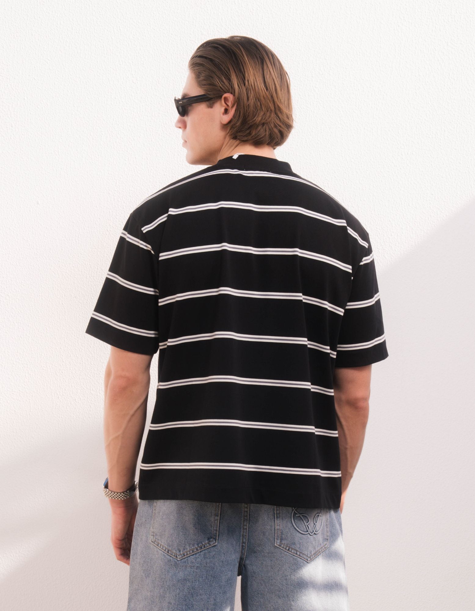 Jordan Oversized Stripe T-Shirt - Black