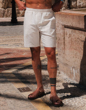 Elroy Linen Mix Short - Oatmeal