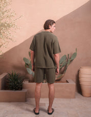 Leon Crochet T-Shirt - Olive