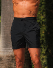 Braxton Swimshort With Taped Side Adjuster - Black/Taupe