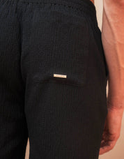 Hassan Seersucker Short - Black