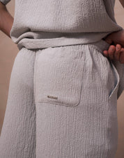 Hassan Seersucker Trouser - Grey
