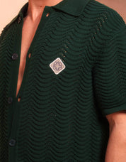 Ocean Crochet Shirt - Rolex Green