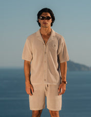 Leon Crochet Shirt - Taupe