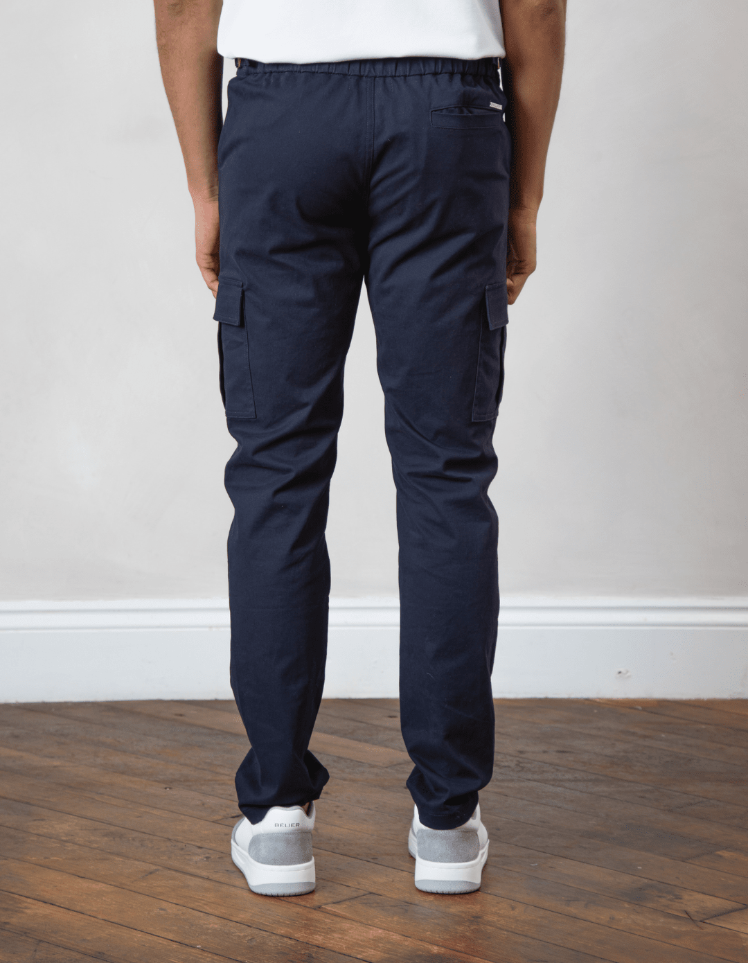 Slim fit cargo sales pants navy blue