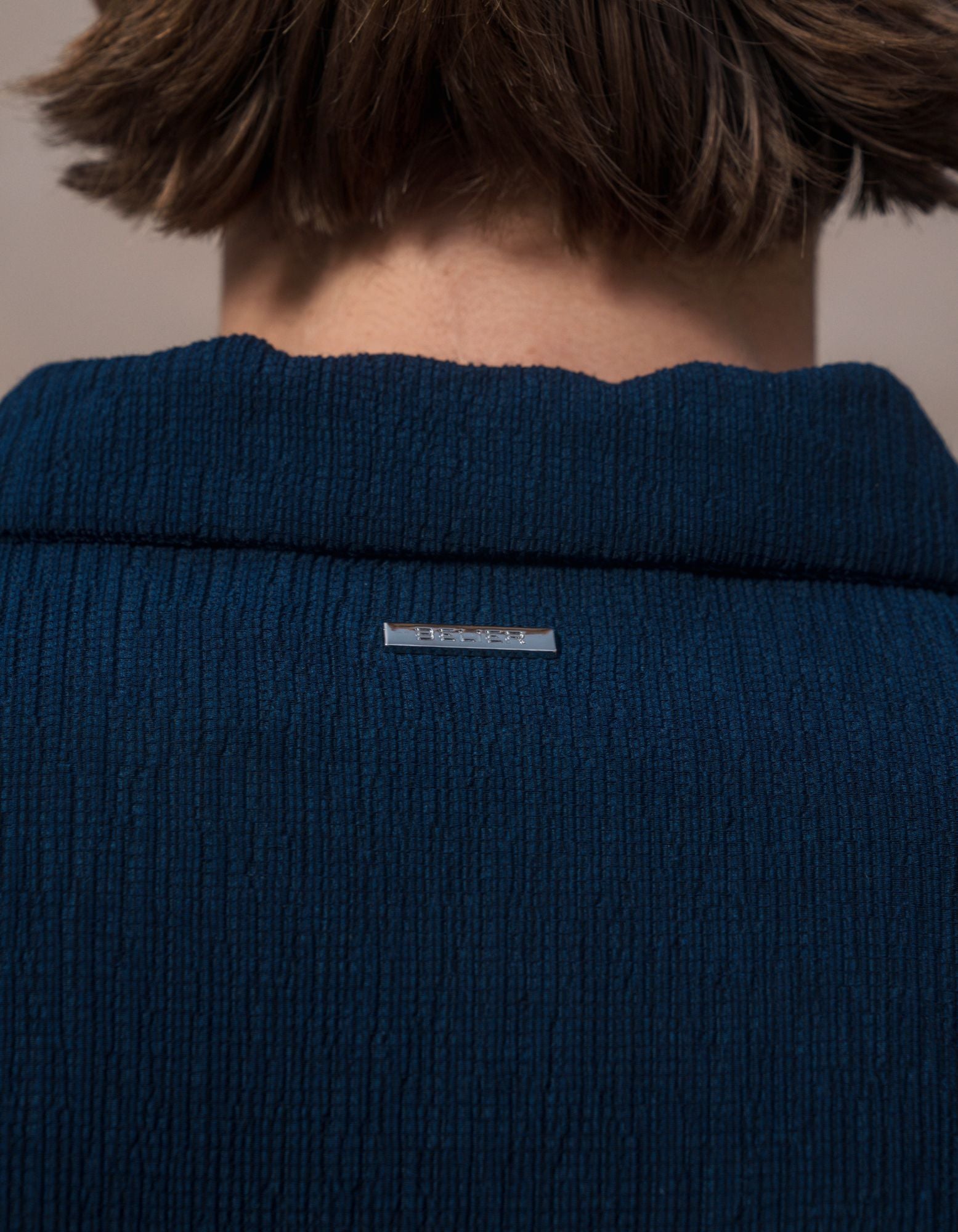 Harrison Textured L/S Polo - Navy