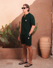 Ocean Crochet Shirt - Rolex Green