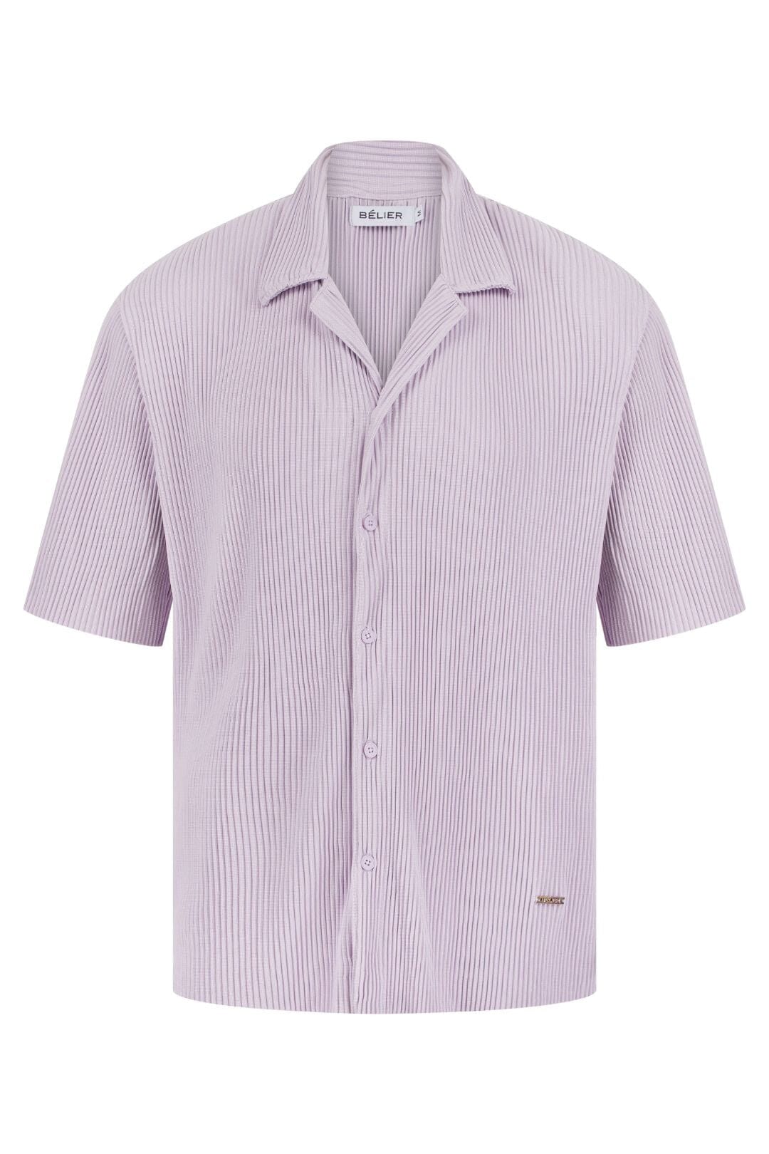 Lilac Pleated S/S Resort Shirt