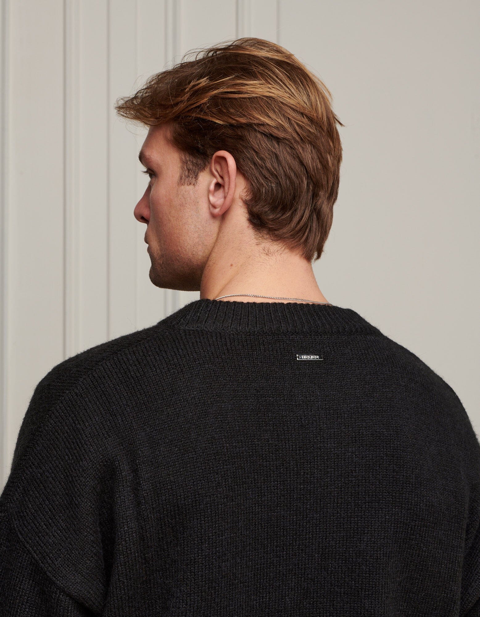 Black Mohair Knit Jumper