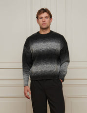 Monochrome Ombre Oversized Knit Jumper