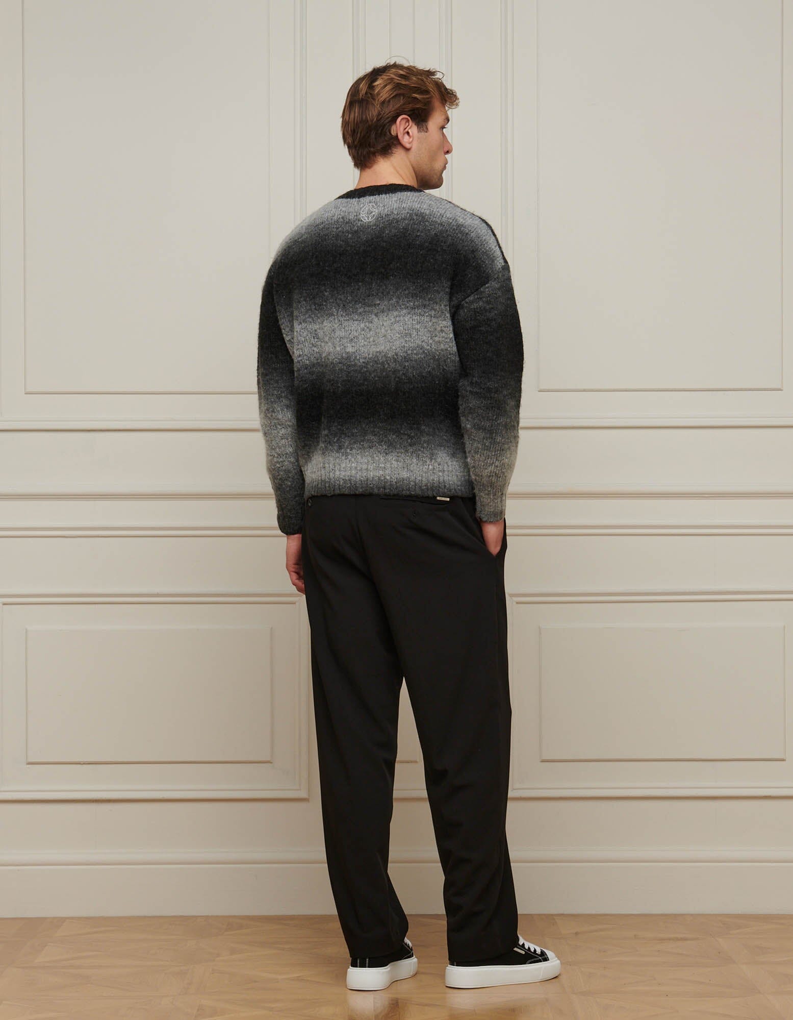 Monochrome Ombre Oversized Knit Jumper