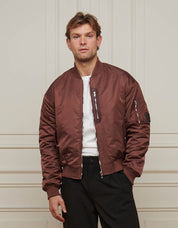Burgundy Bomber Jacket