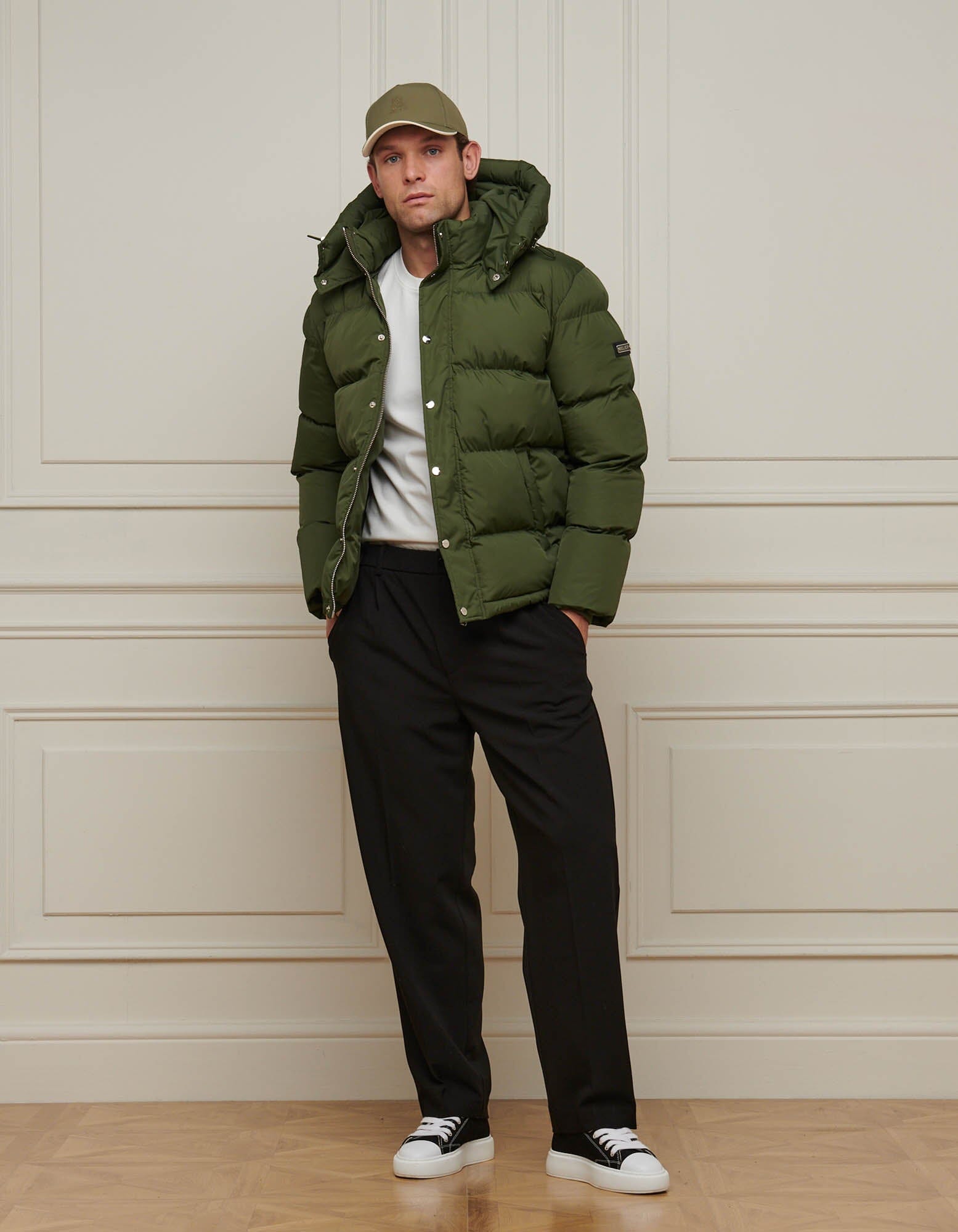 Khaki Puffer Jacket