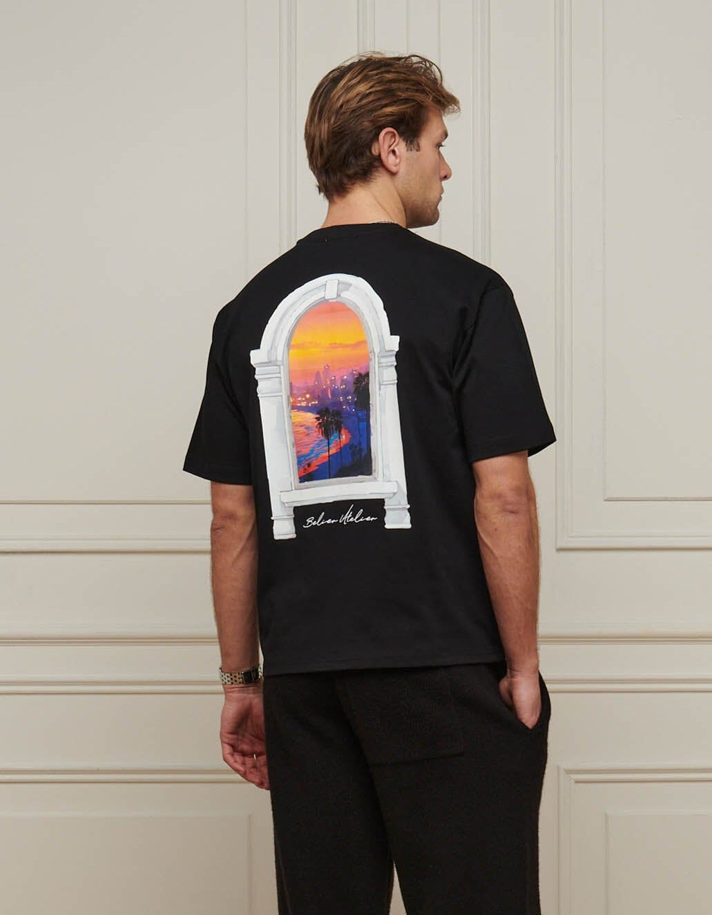 Black Miami Sunset Arch T-Shirt