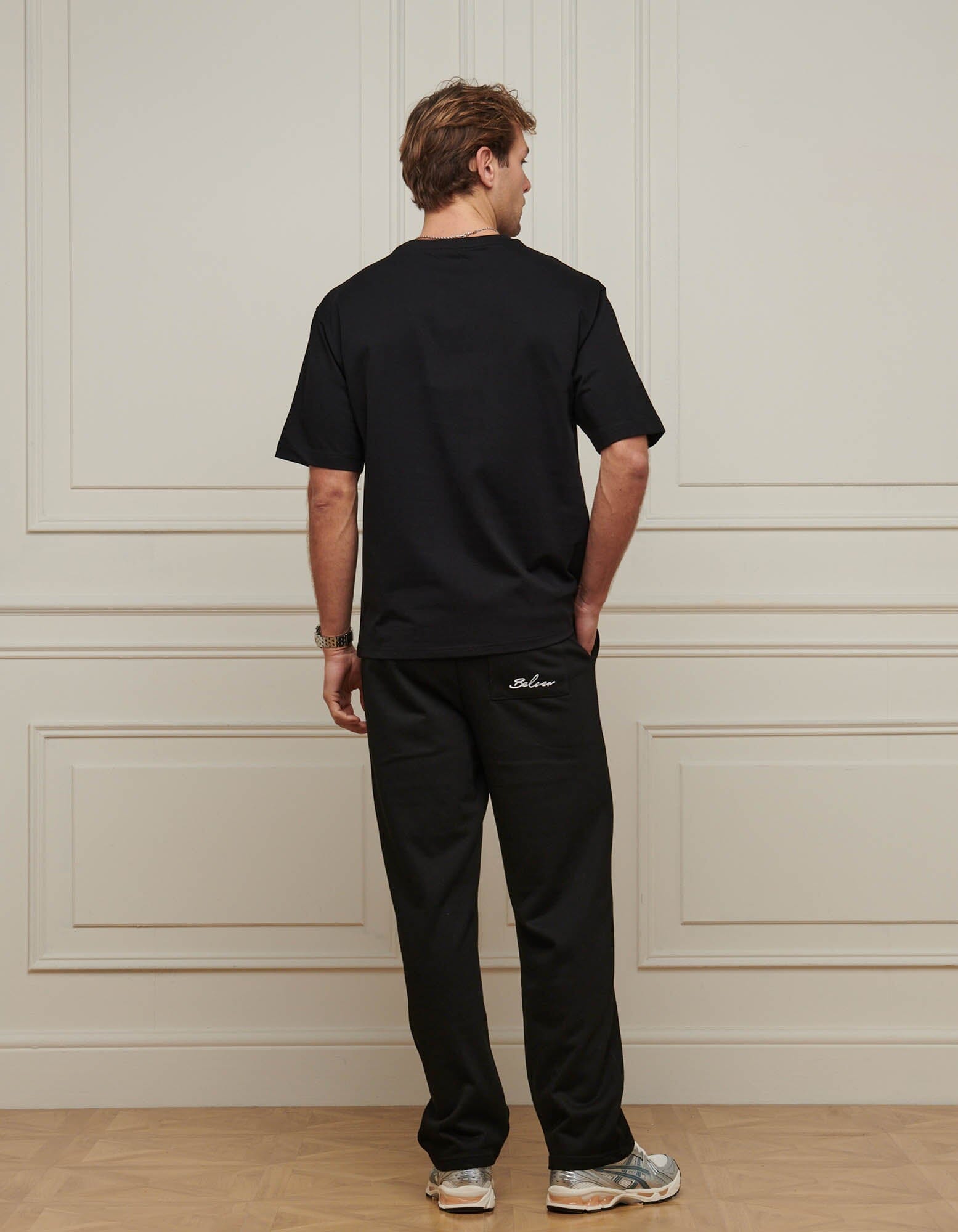 Black Embroidered Logo T-shirt