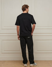 Black Embroidered Logo T-shirt