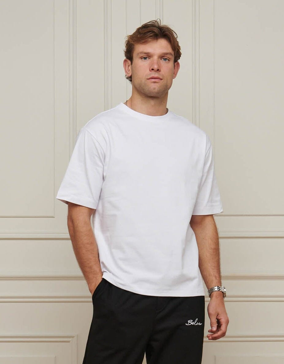 White Embroidered Logo T-shirt