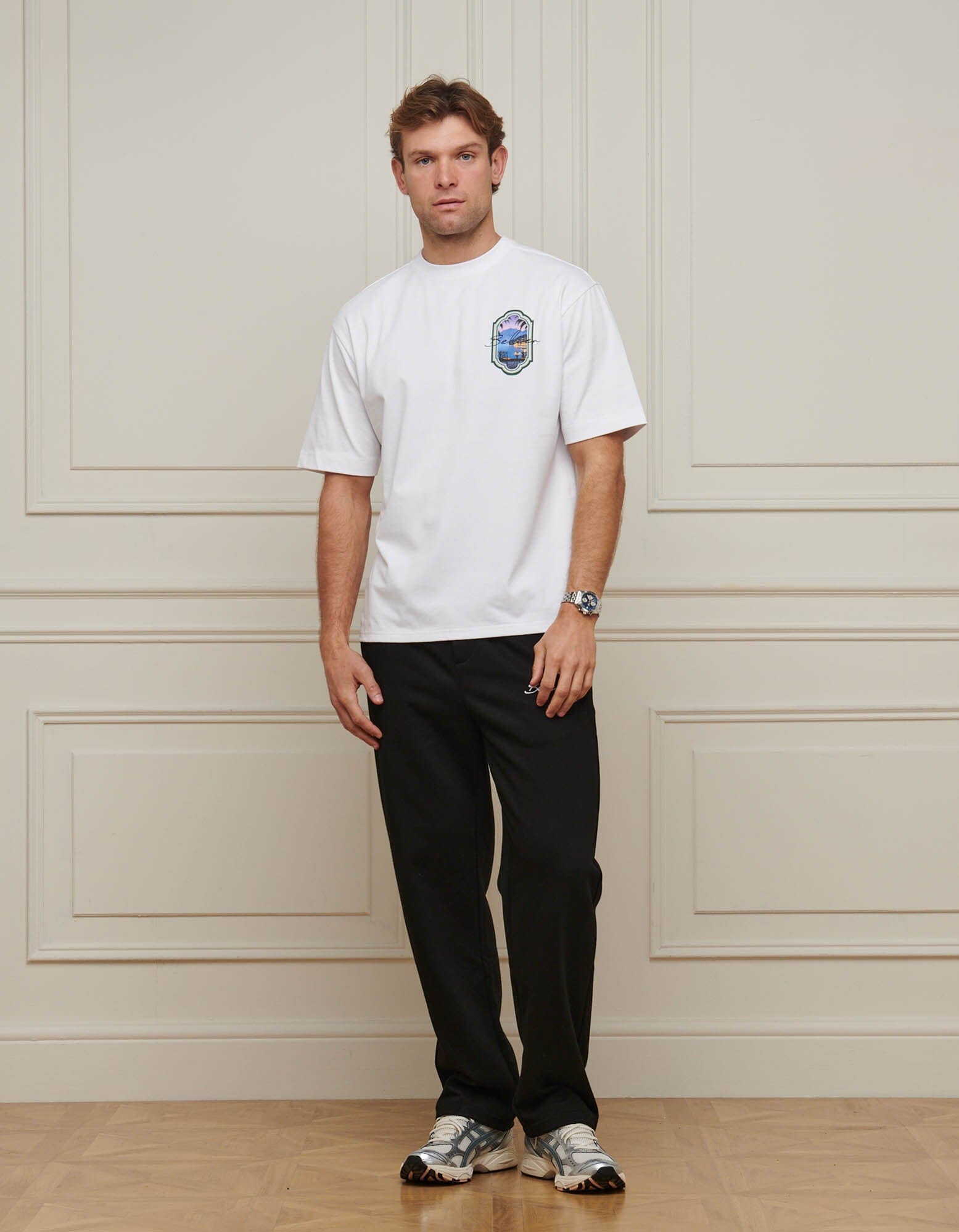 White Riviera View T-Shirt