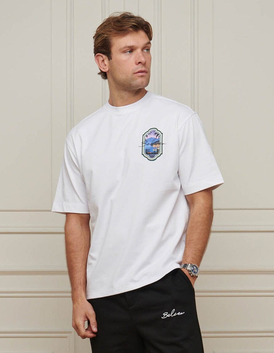 White Riviera View T-Shirt