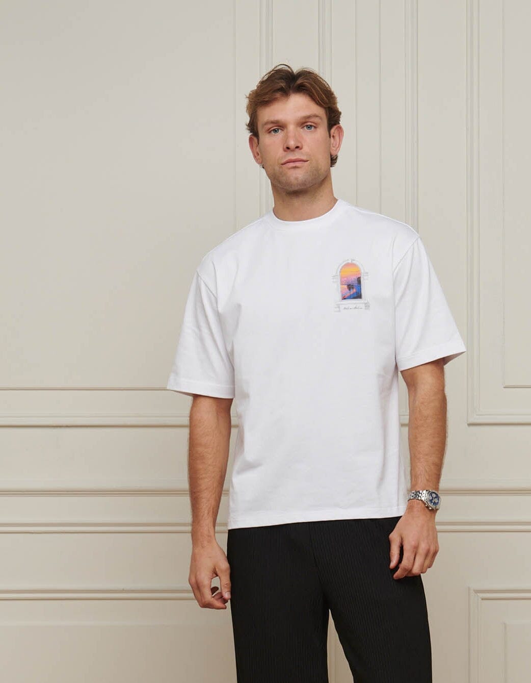 White Miami Sunset Arch T-Shirt