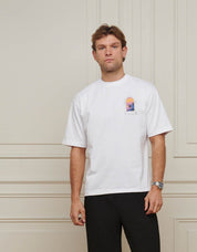 White Miami Sunset Arch T-Shirt