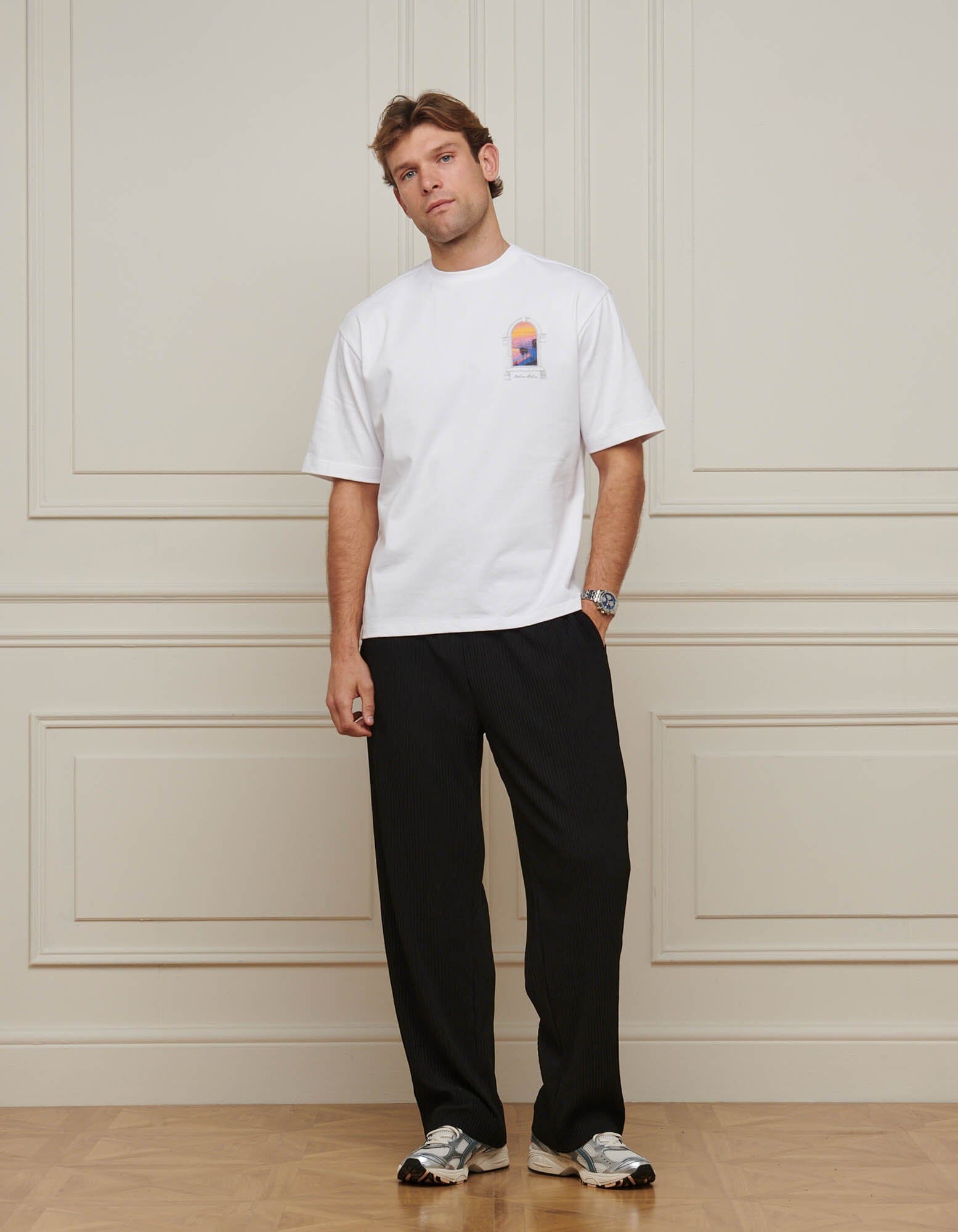 White Miami Sunset Arch T-Shirt