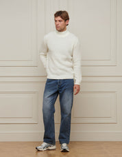 Ecru 3D Knitted Jumper