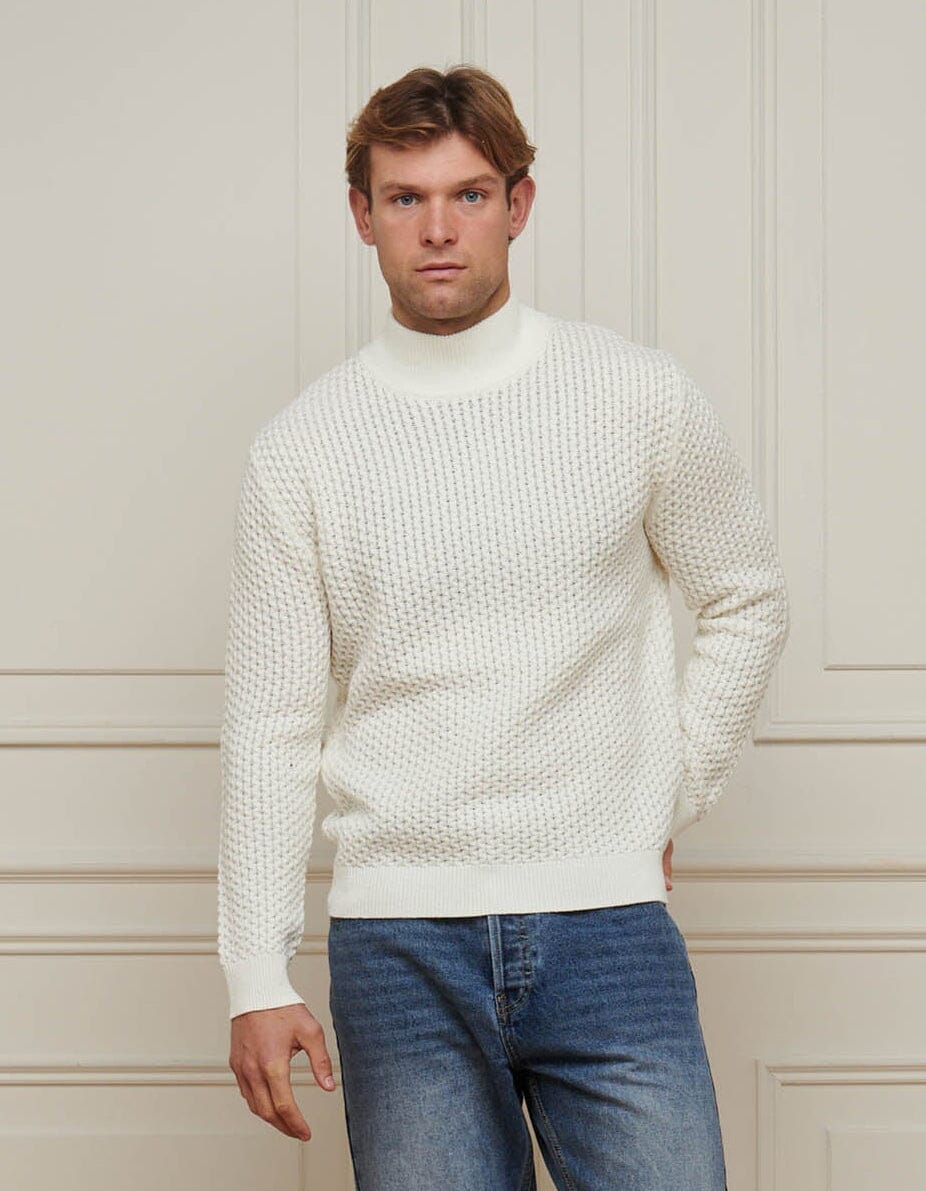 Ecru 3D Knitted Jumper