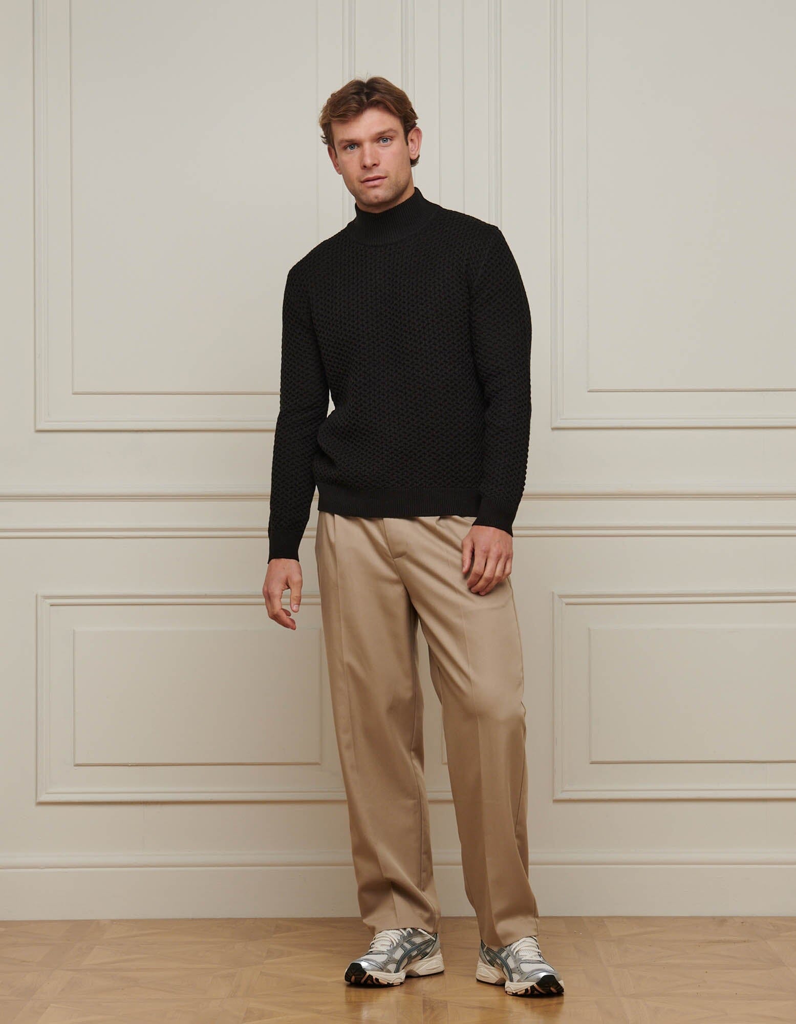 Black 3D Knitted Jumper