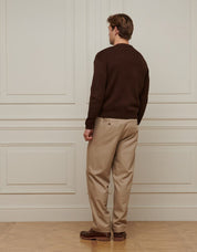 Brown Relaxed Fit Knitted Cardigan