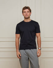 Navy Mercerised T-Shirt