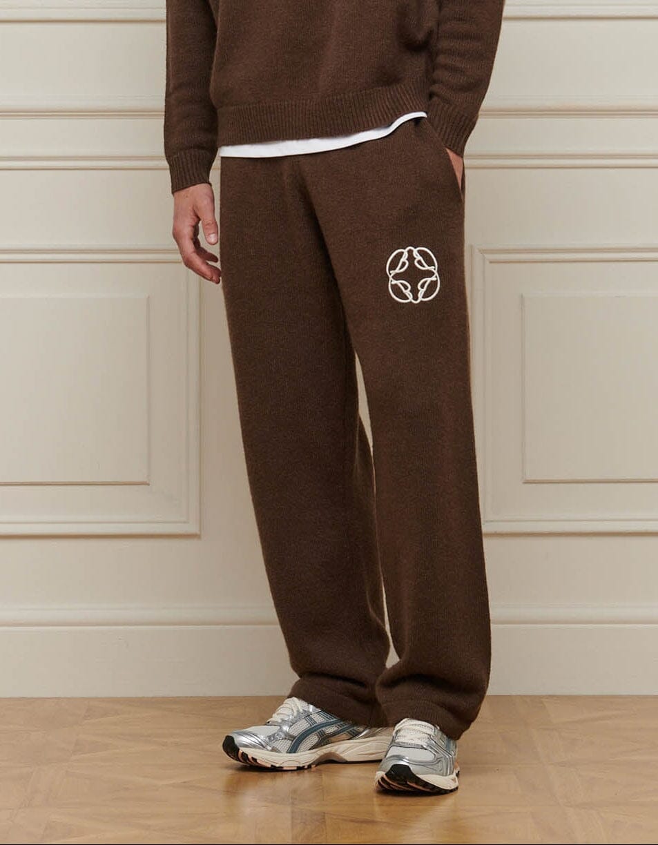 Brown Mohair Knit Jogger