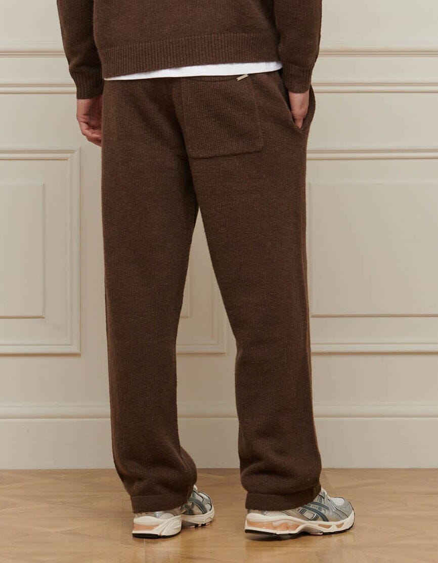 Brown Mohair Knit Jogger