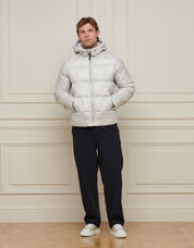 Dove Grey Ripstop Down Filled Puffer Jacket