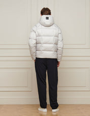 Dove Grey Ripstop Down Filled Puffer Jacket