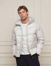 Dove Grey Ripstop Down Filled Puffer Jacket