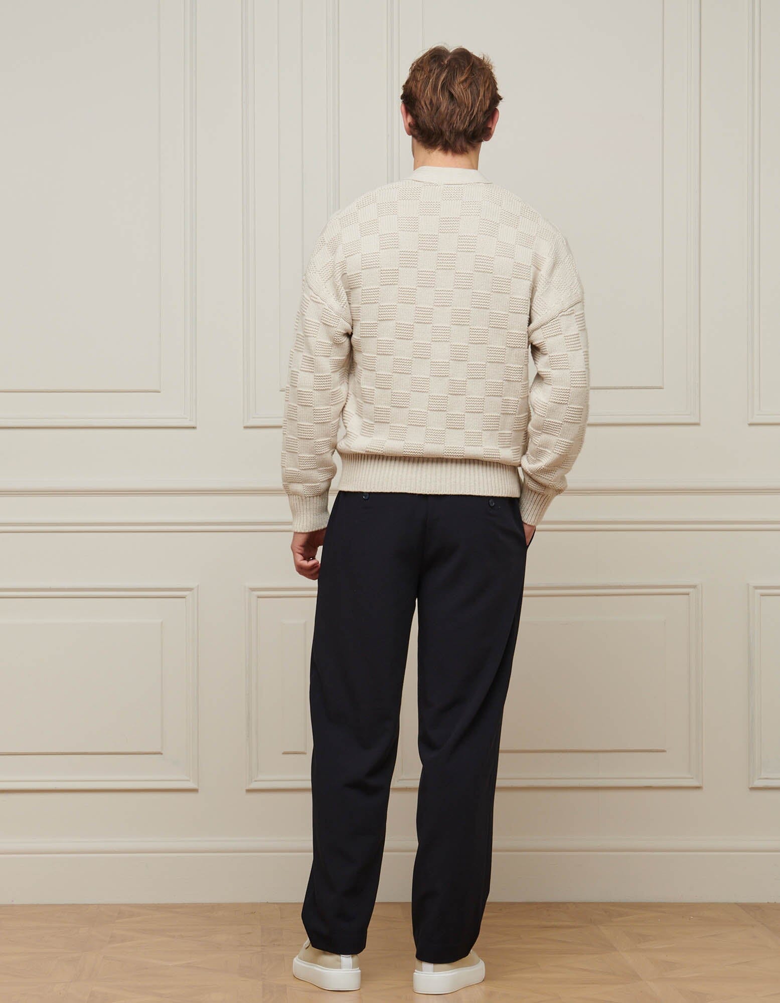 Oat Basket Weave Knit Cardigan