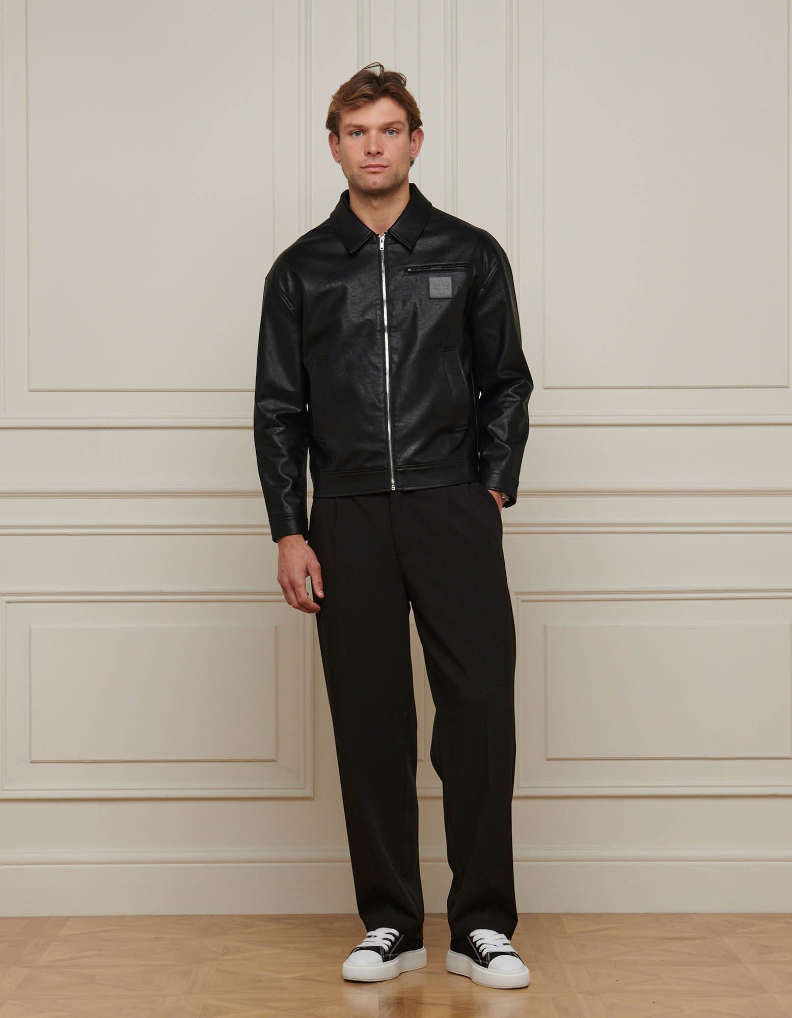 Black Faux Leather Jacket