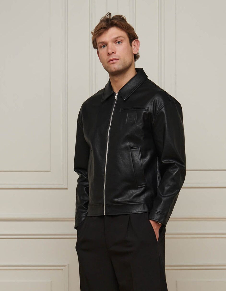 Black Faux Leather Jacket