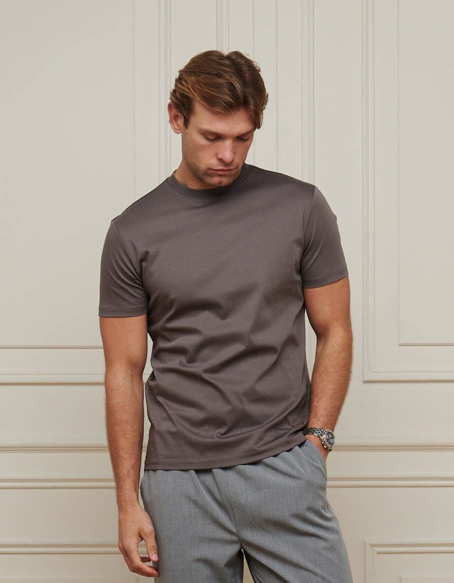 Slate Grey Mercerised T-Shirt